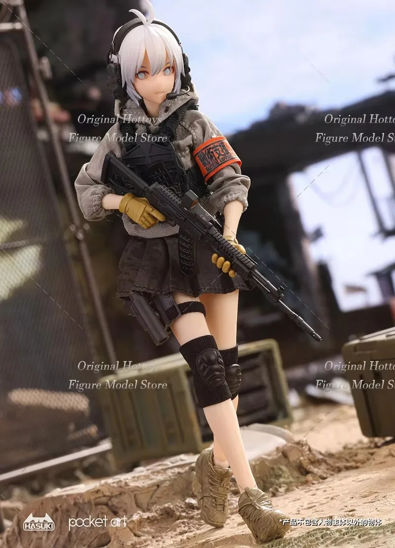 재고 있음 HASUKI PA003 PA004 1/12 군인 소총수 하베 사샤 헤비 쉴드 핸드 우즈키레이 풀 세트 6인치 액션 피규어 장난감