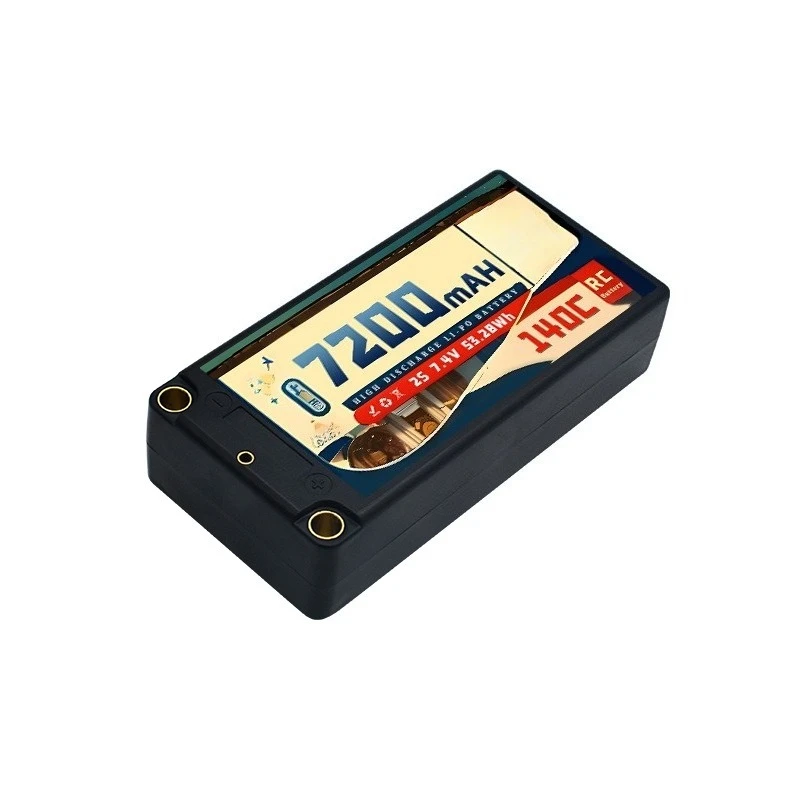 7200mAh 2S 7.4V 140C Lithium Battery Compatible with 1/10 Remote Control Car Climbing Car Model