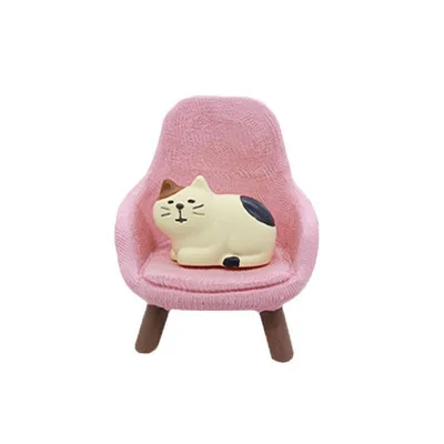 1pc Zakka Japan Cat Sofa Japan Kawaii Miniature Figurines Resin Craft Bookshelf Decoration Collectible Scene Decoration