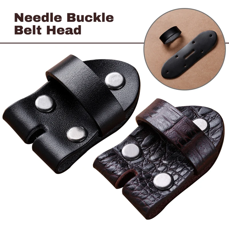 2 Pcs Men's Belt Pin Buckles Connection Leather Solid Brass Belts Buckle With Rivet DIY Craft Decor Belt Accessories