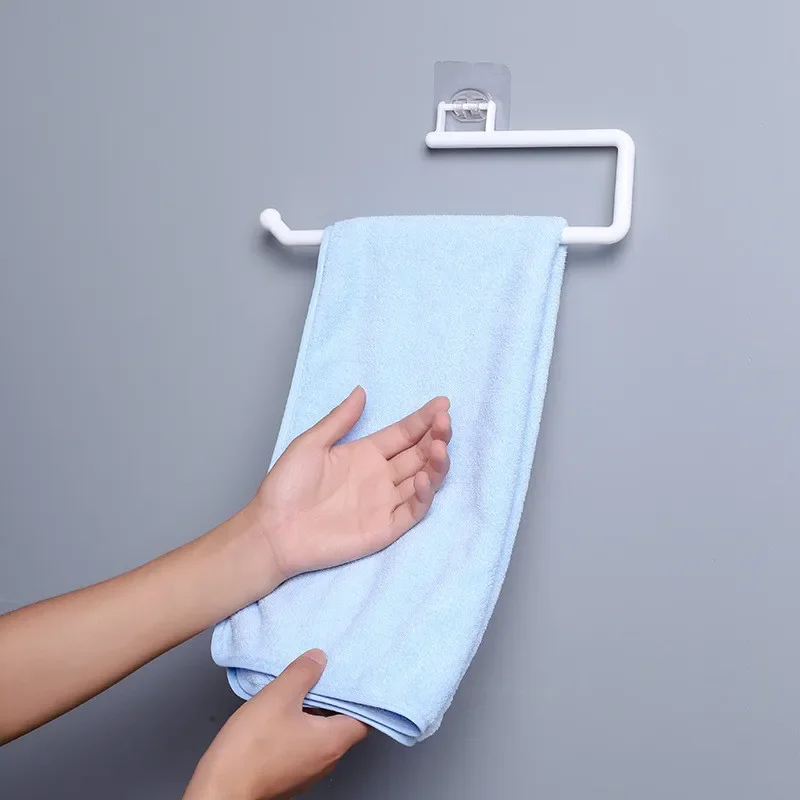 New Kitchen Tissue Holder Hanging Toilet Roll Paper Towel Holder Rack Kitchen Bathroom Cabinet Door Hook Holder Organizer