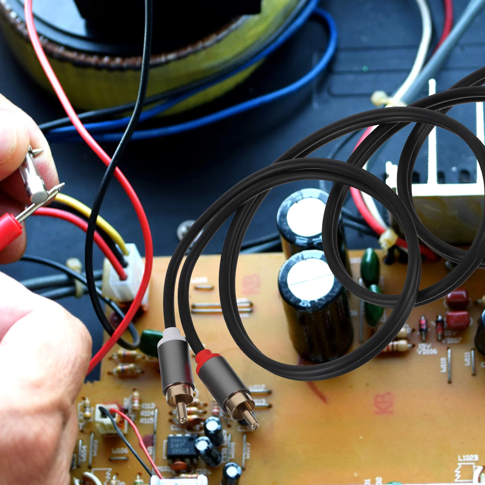 오디오 케이블 보조 코드 스테레오 서브우퍼 케이블 극장용 DVD 플레이어 앰프 오디오 비디오 연결 구리