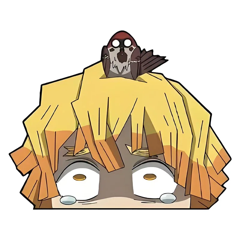 ملصقات أنيمي شيطان القاتل لطيف نظرة خاطفة سيارة ملصق مقاوم للماء ملصقات واقية من الشمس نافذة الكمبيوتر المحمول الجذع ملصق سيارة الديكور