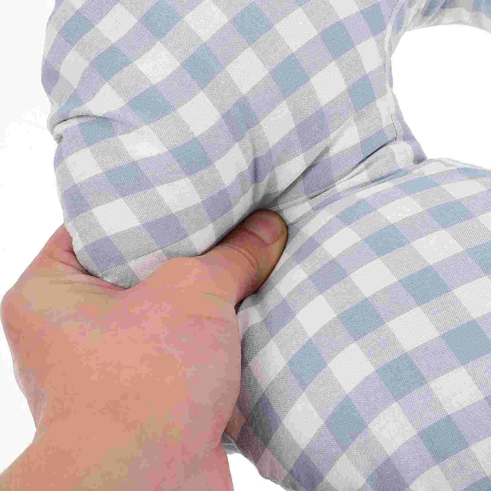 Single Hole Ear Pillow Piercing for Side Sleeping Cotton Stuffed Donut Protective Breathable Travel