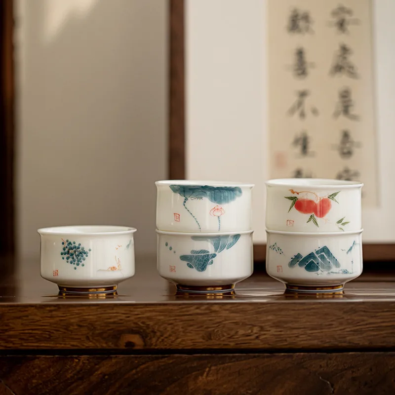 Hand-Painted Lotus …