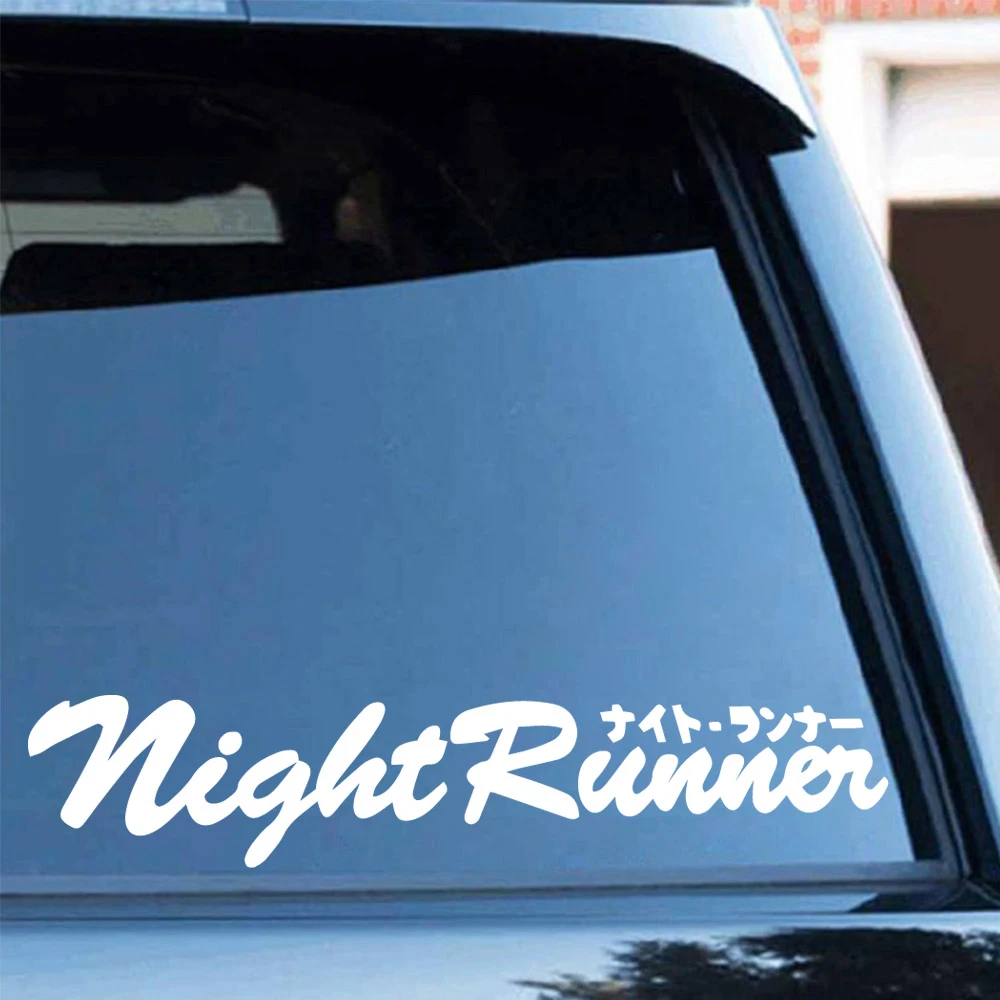 Car Japanese JDM Racing Sticker Night Runner Front Windshield Waterproof Vinyl Film Decor Decals Auto Tuning Accessories