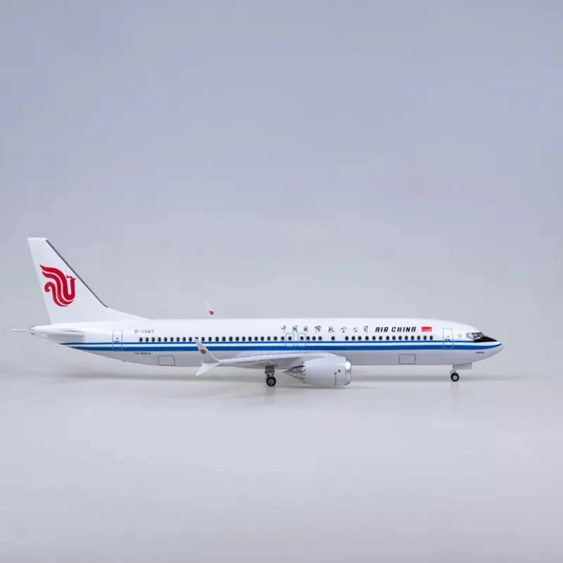 47cm 1:85 Airplane 737MAX B737 MAX Aircraft Air China Airline Landing Gears Diecast Plastic Resin Plane Model Collection Display