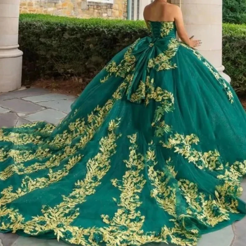 Customized Luxury Sweet 16 Dresses For Quinceanera Off Shoulder Lace Applique Women Party Prom Gown vestidos de xv años 2024