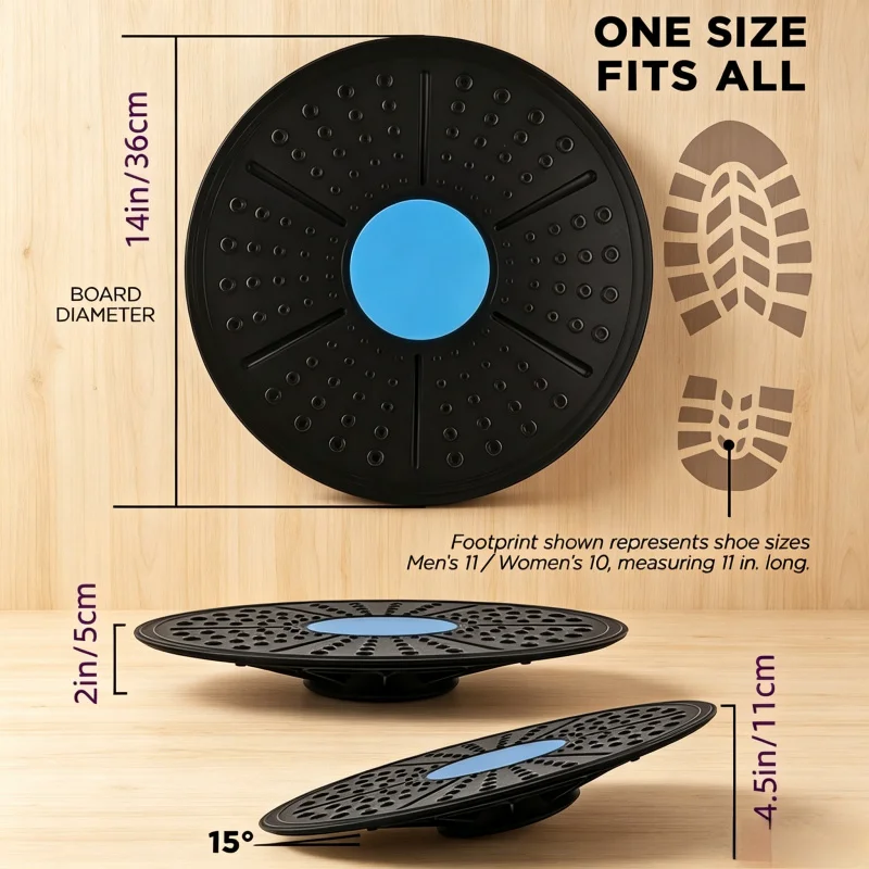 Tabla de Equilibrio para Yoga, Pedal de Entrenamiento para Ejercicios de Equilibrio y Rehabilitación Sensorial