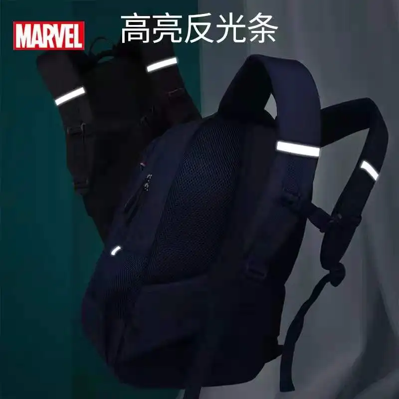 Marvel-Mochilas escolares para niños, grado 3-6, Spiderman, Capitán América, estudiante de primaria media, mochila ortopédica de hombro