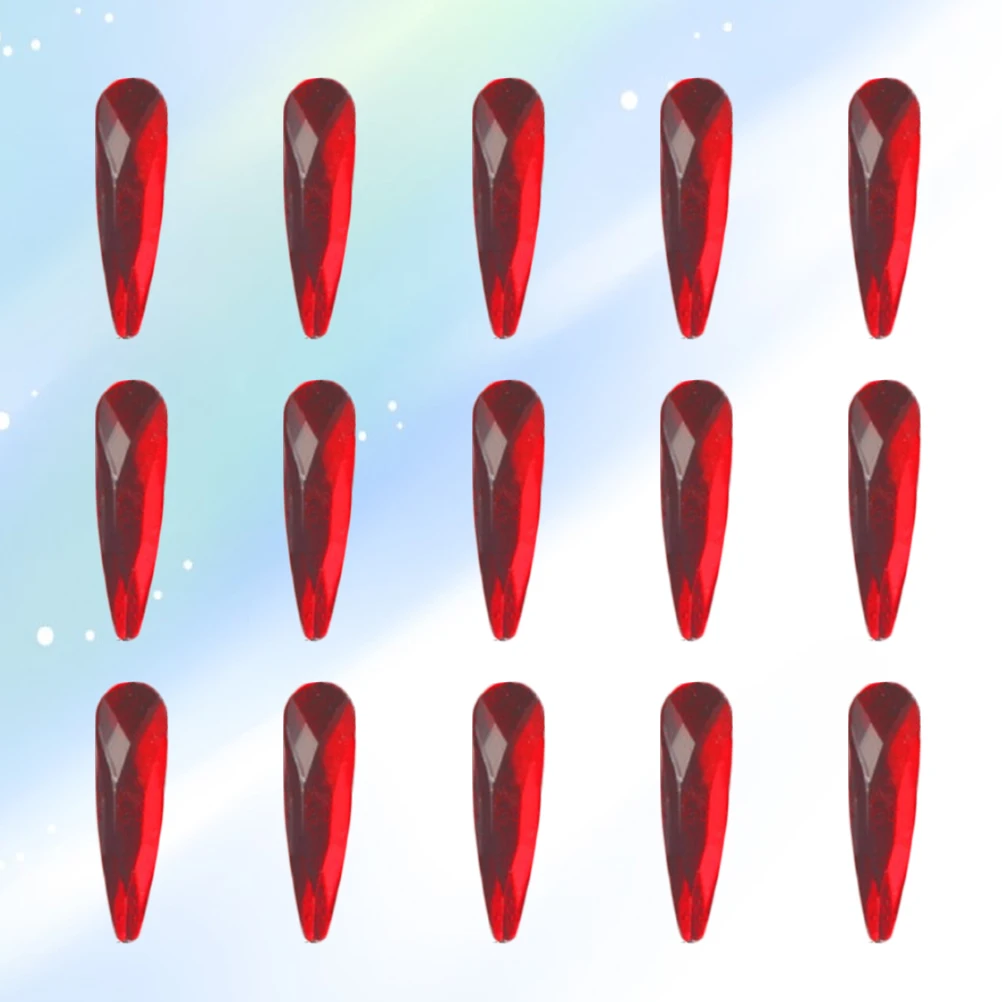 20Pcs Water Drop Nail Art Crystal Rhinestones Decor Mixed 3D Flat Back DIY Shiny Nail Accessories for Elegant Glitter Manicure