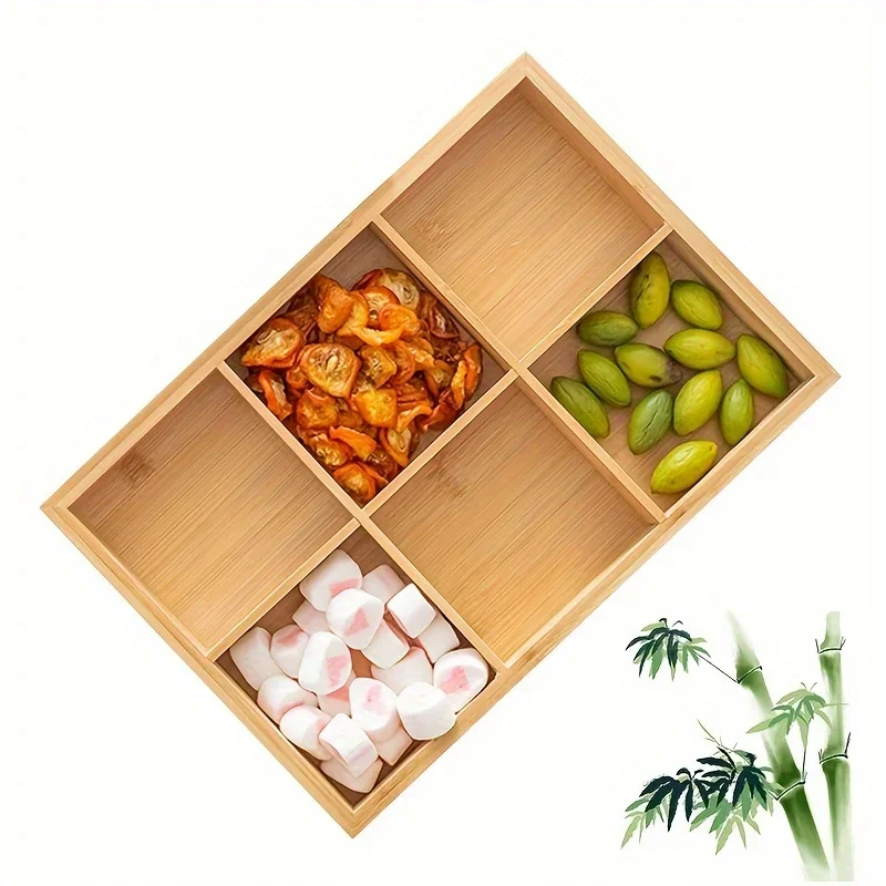 

Bamboo Snack Box, Snack Container, Nut Box, Candy Serving Box, Miscellaneous Box