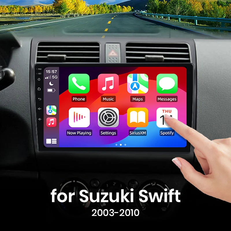 

For Suzuki Swift 2003 - 2010 Wireless CarPlay for Apple Android Auto Car Radio GPS IPS RDS FM WiFi BT 4G 8Core Multimedia Stereo