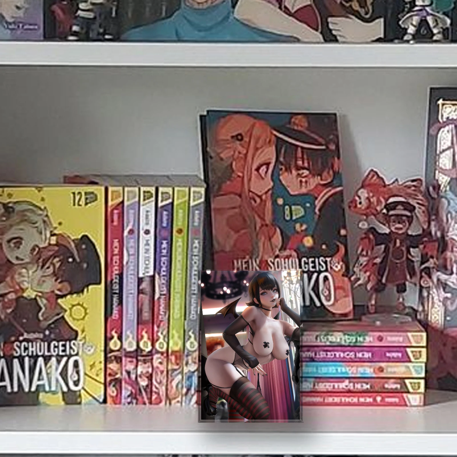 القوطية مصاص دماء فاتنة الاكريليك كتلة الفن ، مثير الوحش فتاة تمثال العرض ، مخصص تحصيل مخيف لطيف مكتب ديكور ، هدية مروحة #5