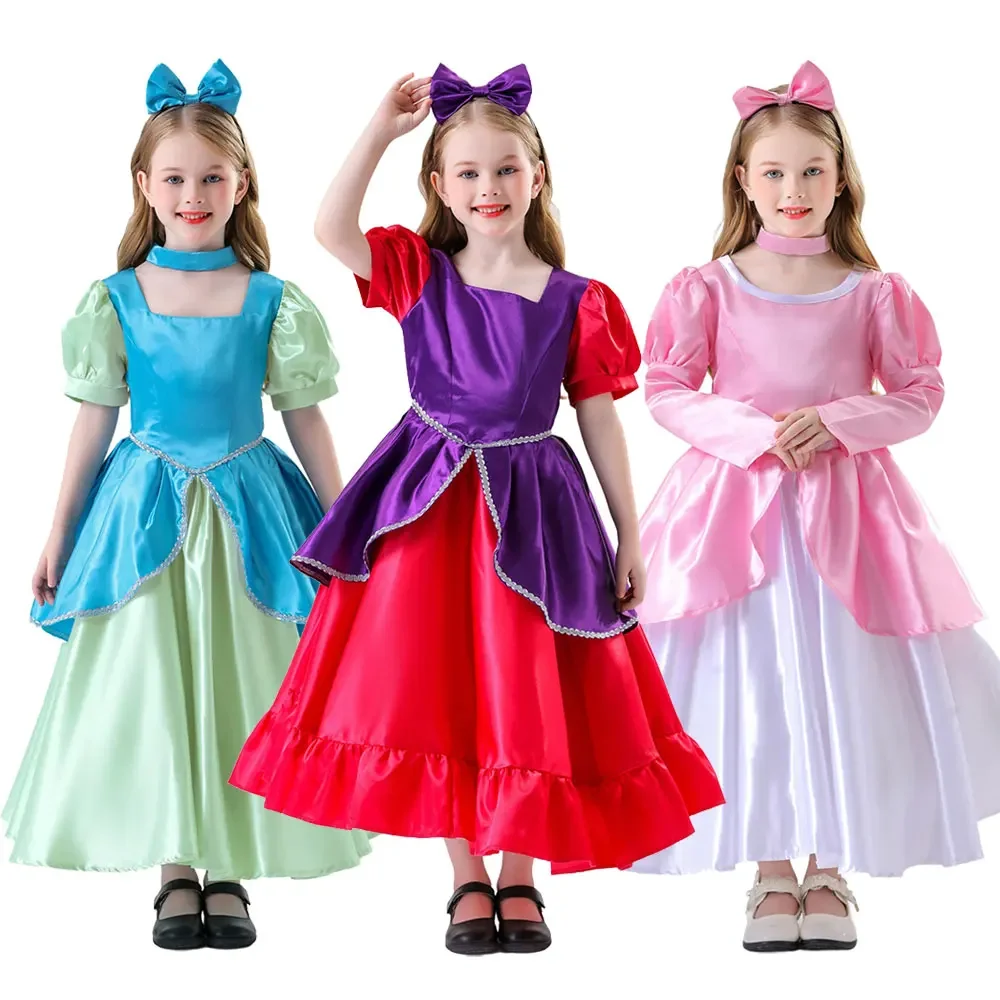 

Halloween Kids Princess Cinderella Cosplay Child Princess Costume Girl Sweet Fairy Tale Role Play Dress