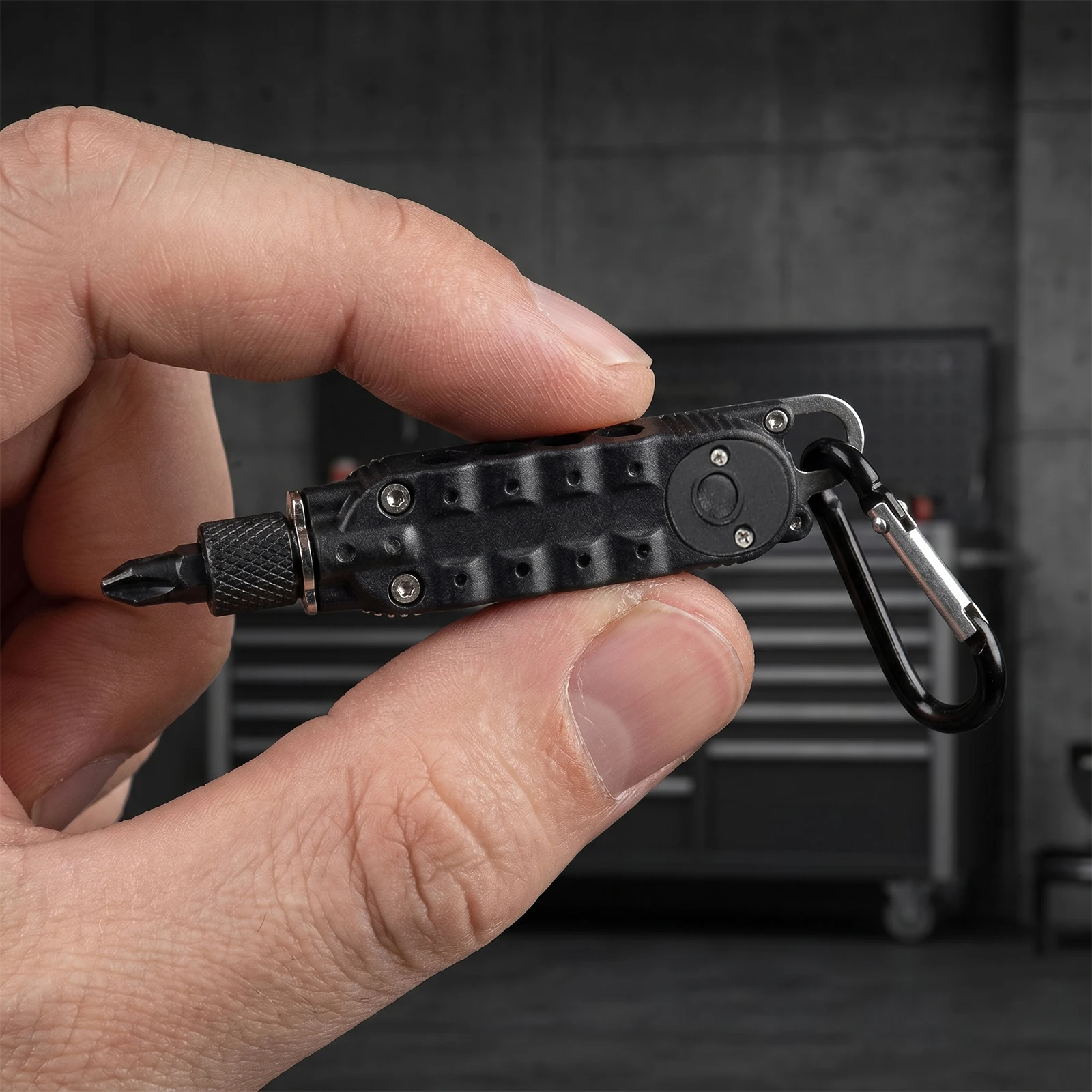Mini Multi-Tool Set EDC Keychain Shape Screwdrivers with LED Portable Steel Repair Tool Small Bottle Opener for Outdoor/Camping