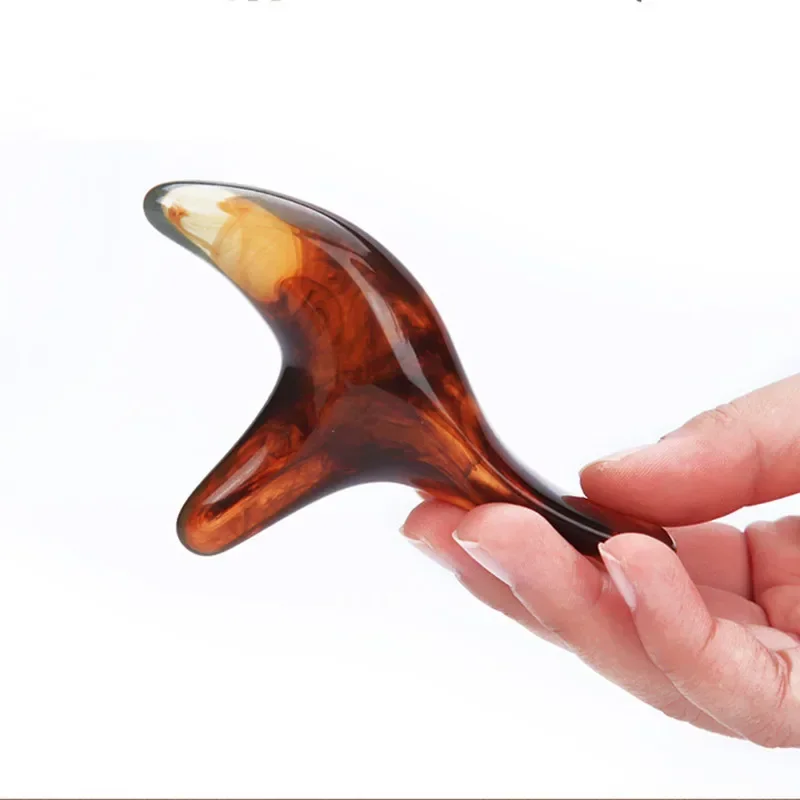 Massage Tool Amber Resin Gua Sha Scraper Board Slimming For Face Neck Skin Lifting Wrinkle Remover Beauty Body Massage SPA Tool
