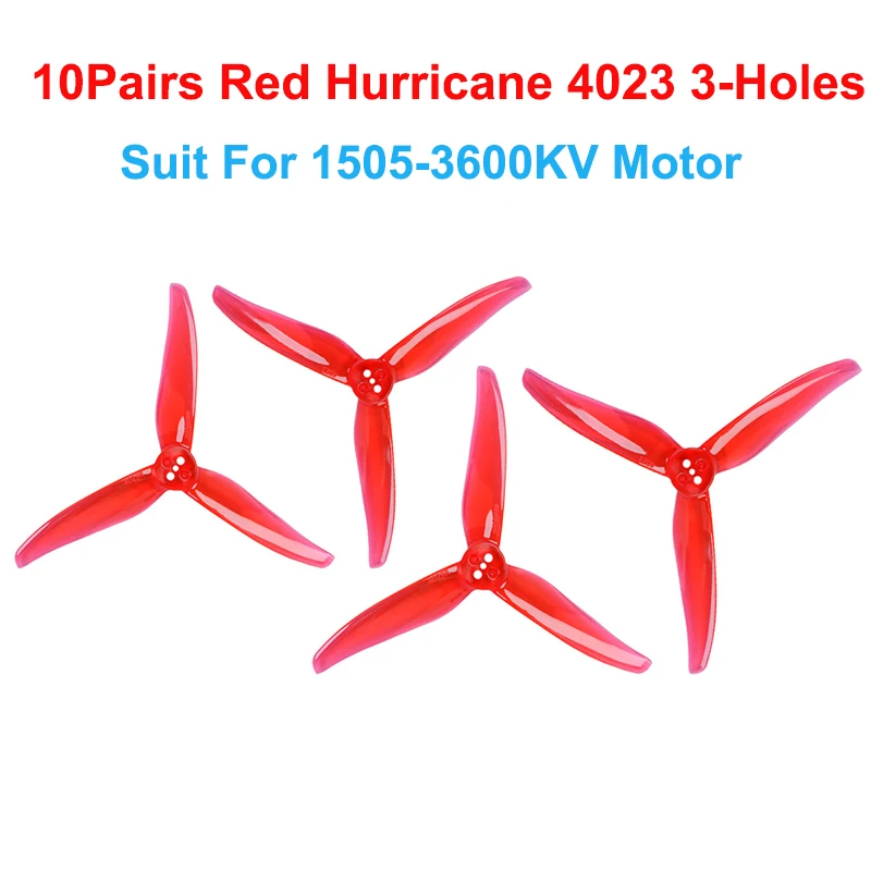 Gemfan(10CW+10CCW) Hurricane 3525 3630 4023 4525 3,5 Zoll/4 Zoll 1,5MM 3-Loch PC Propeller für 1806-2004 Motoren für FPV Freestyle – Detail 29