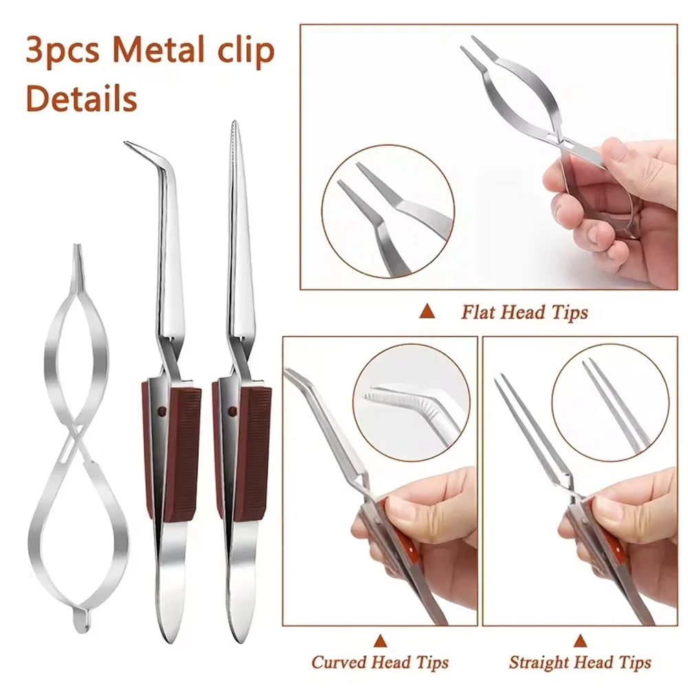 5PCS set Jewelry Soldering Portable Set Soldering Boards Locking Tweezers Iron Material for Precise and Efficient Welding