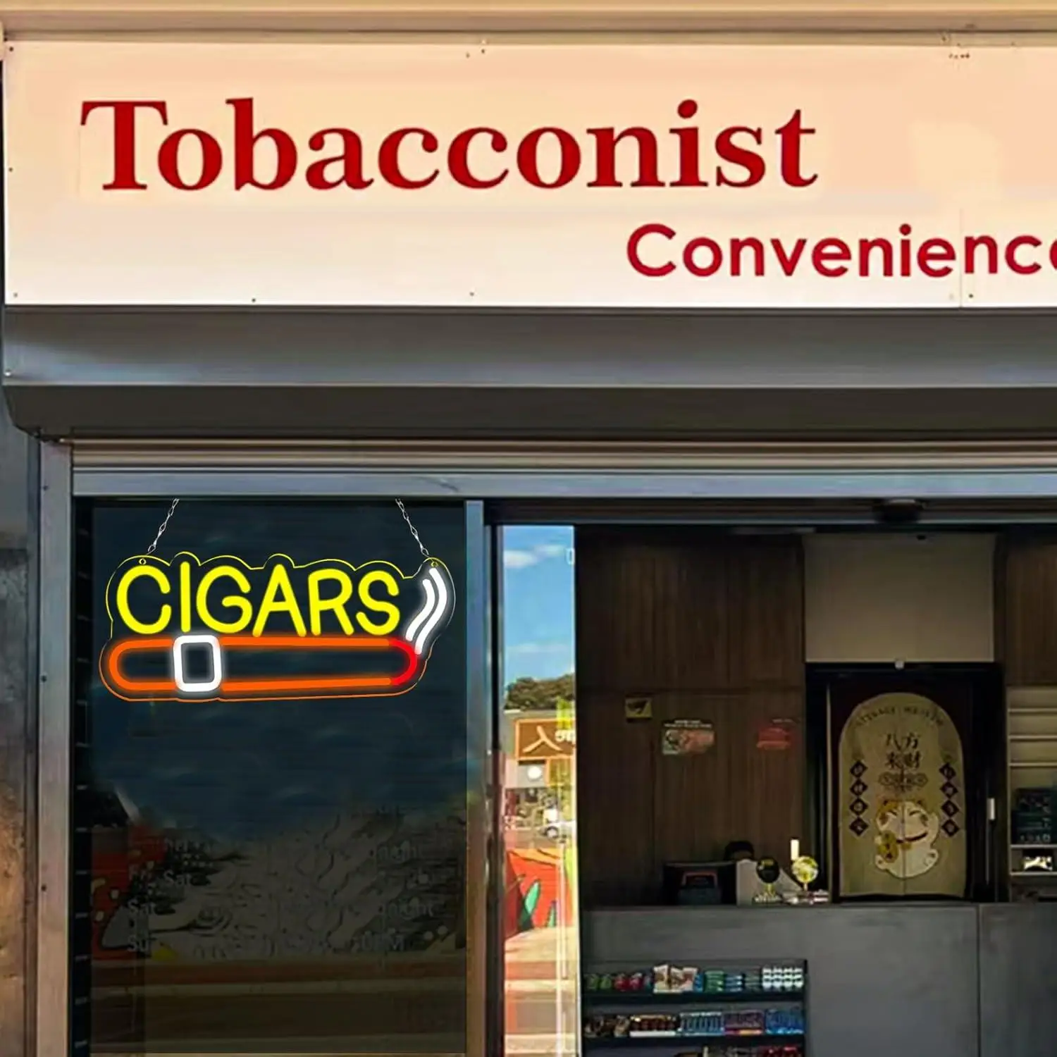 Cigar Neon Sign USB Dimmable LED Lights for Cigar Shop Cigarette Bar Man Cave Pub Smoking Room Lounge Party Decoration Billboard
