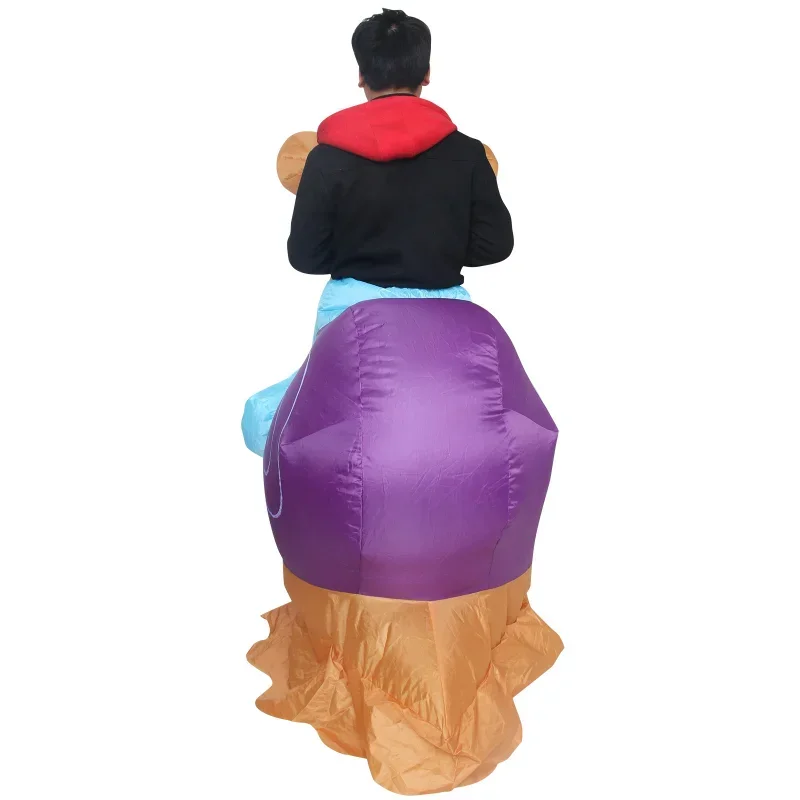 Simbok Halloween Party Inflatable Costume Cycling Snail Funny Blow Up Suit Party Clothing Fancy Dress For Adult