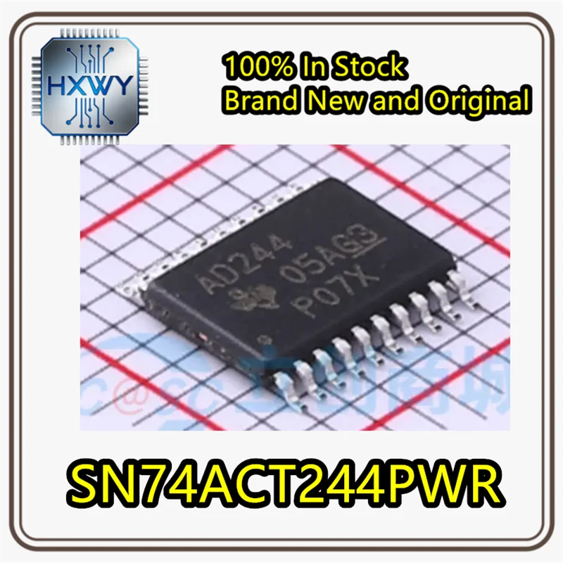 (30/100 Pieces) Original SN74ACT244PWR AD244 TSSOP-20 Tri-state Output Eight-channel Buffer/Driver Chip Brand New Original Stock