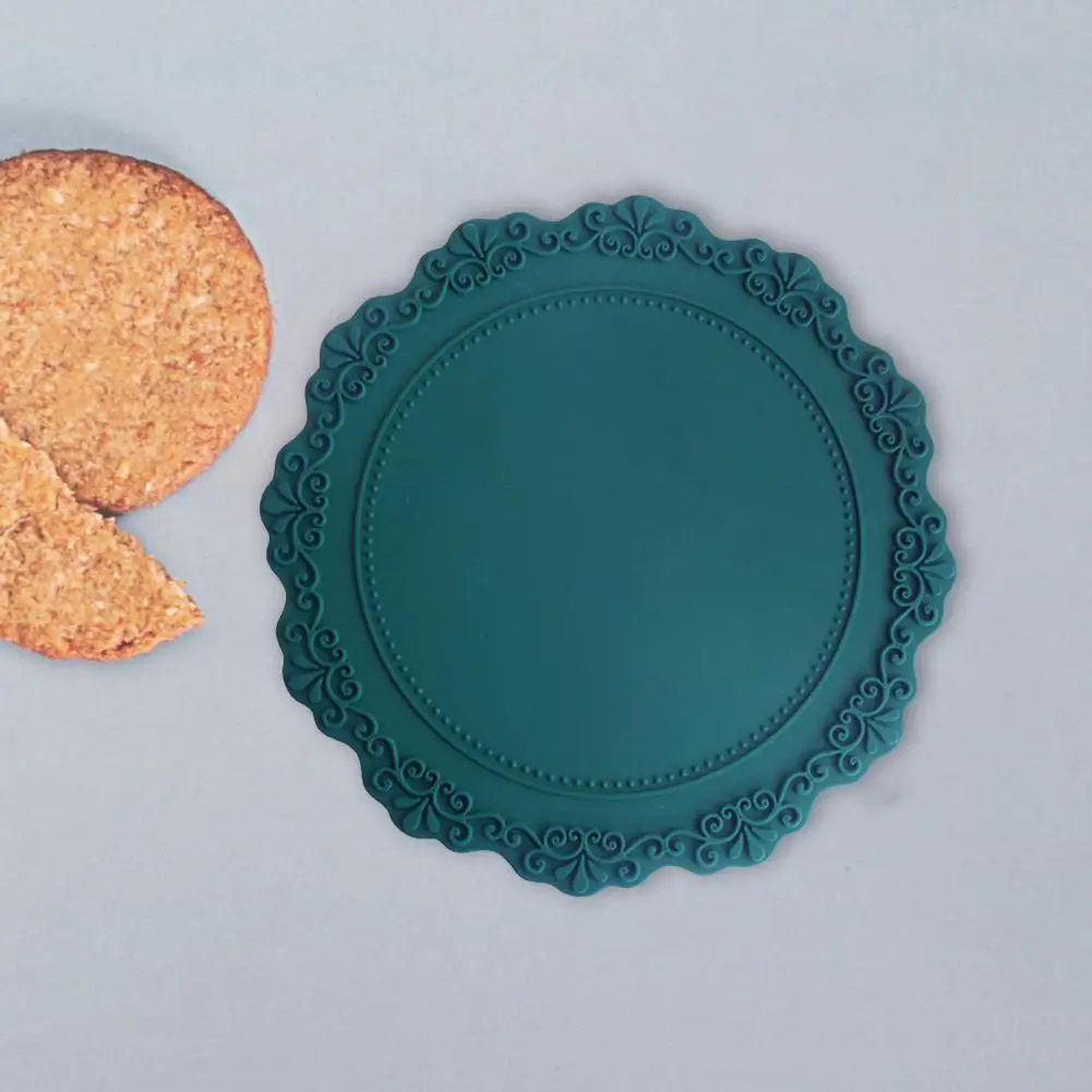 Trendy Table Mat Silicone Dining Placemat Oil-proof Dishwasher Safe Dining Mat Heat Insulation