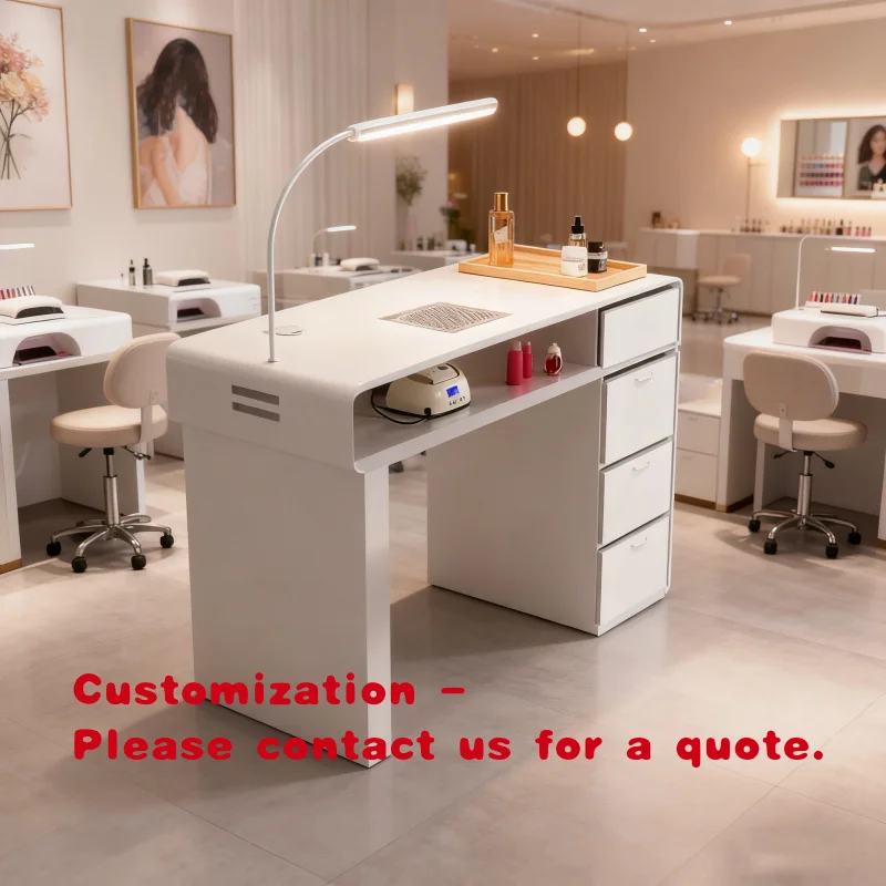 

Многофункциональный маникюрный стол класса люкс с лампой и пылесосом для одного или двух человек.
