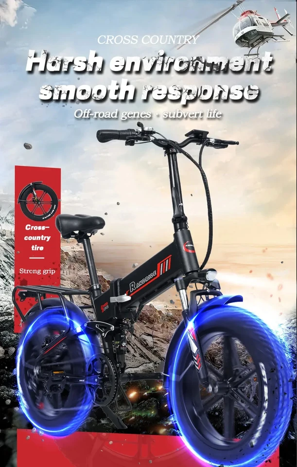 New Electric Bicycle YX20 2000W motor 48V17AH battery Electric bike 20 inch tyres Fold multifunctional mountain off-road E bike image 8