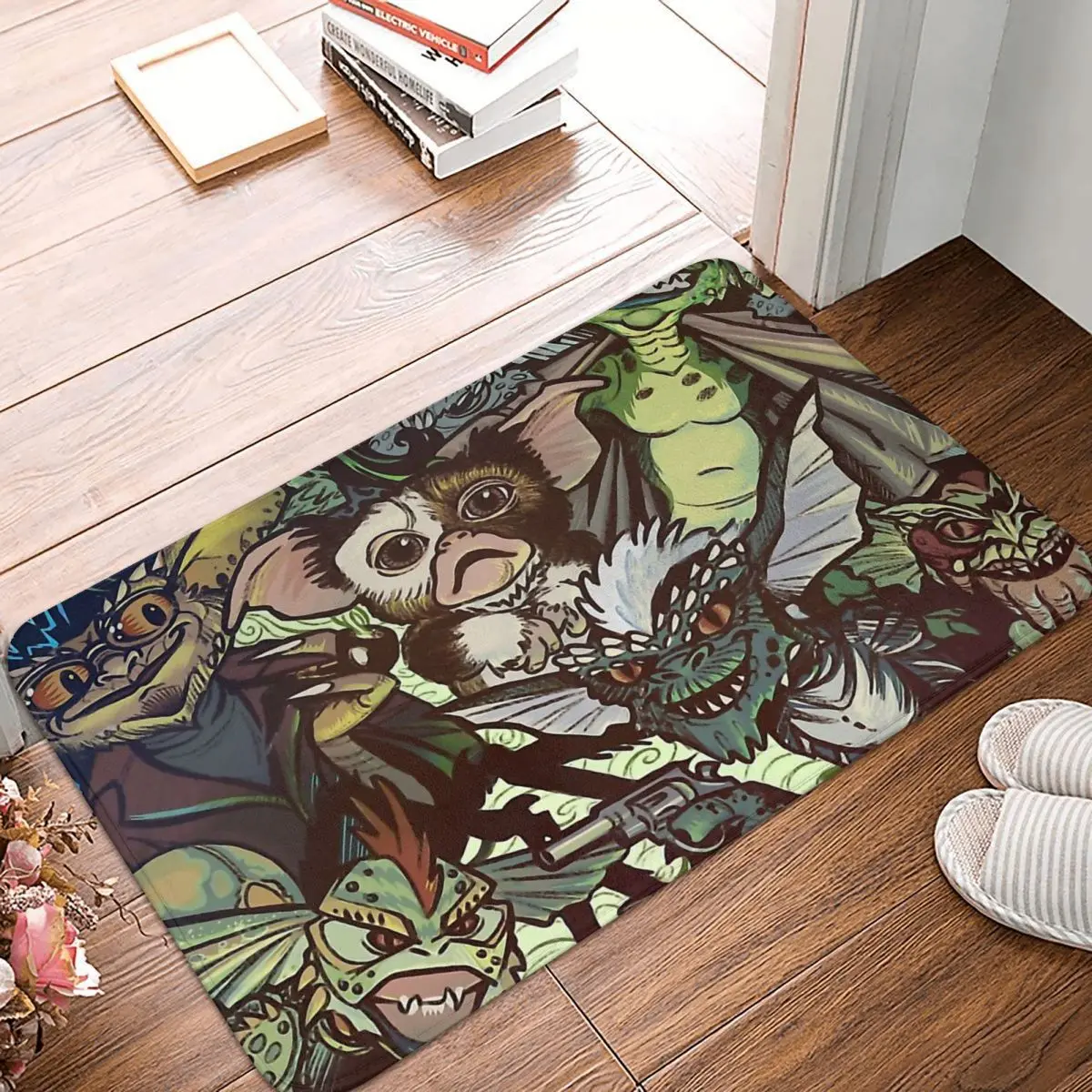 Gremlins Mogwai Gizmo Film Anti-Slip Doormat Bath Mat Creepy Little Green Monsters Balcony Carpet Welcome Rug Home Decor