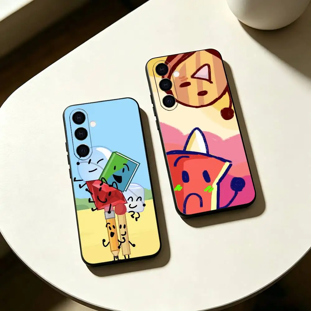 Artistic b-Bfdi Battle Phone Case For Samsung Galaxy A73,A72,A71,A70,A53,A52,A51,Soft Silicone Black Cover