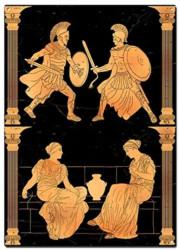 Ancient World Metal Tin Signs, Fine Art Poster, Decorative Signs Wall Art Home Decor - 8X12 Inch (20X30 cm)