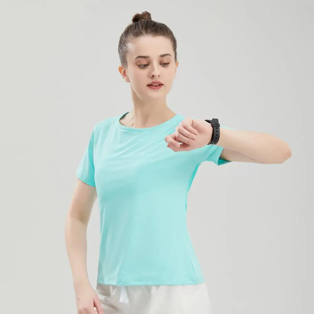 Women Classic Sports T-Shirt Slim Fitness Gym Tee Shirt Ladies Quick Dry Fit Breathable Summer Tops Short Sleeve Running Tshirt