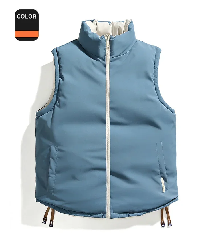 Men's and Women's Vest Backpacks, Reversible VestsWarm and Fashionable Trendy Vests Student Vest s Outdoor Down and Cotton Vests