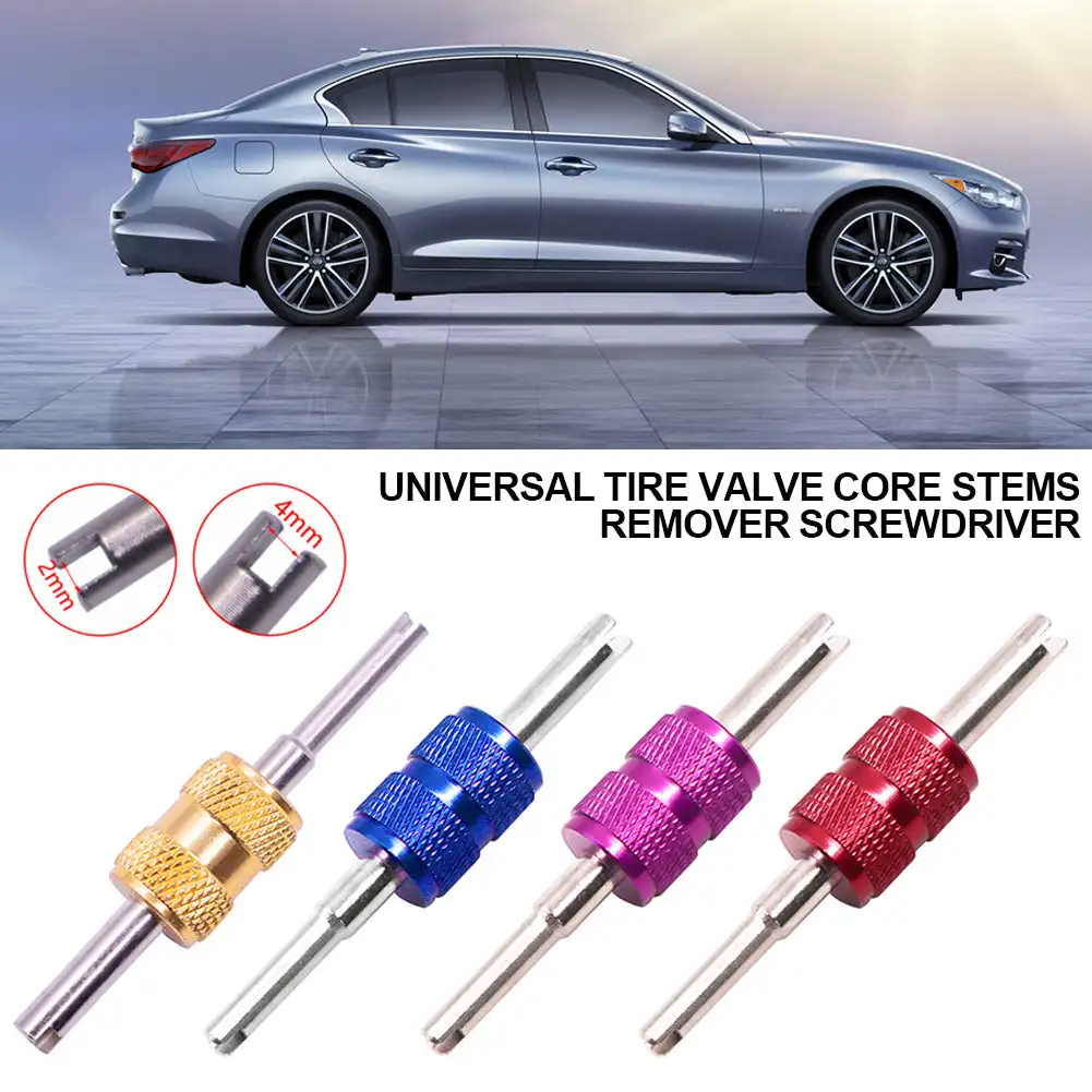 Car Tire Valve Core Stems Remover Universal Auto Truck Bicycle Wheel Stems Repair Tool Screwdriver Dual Use Car Tire Remover