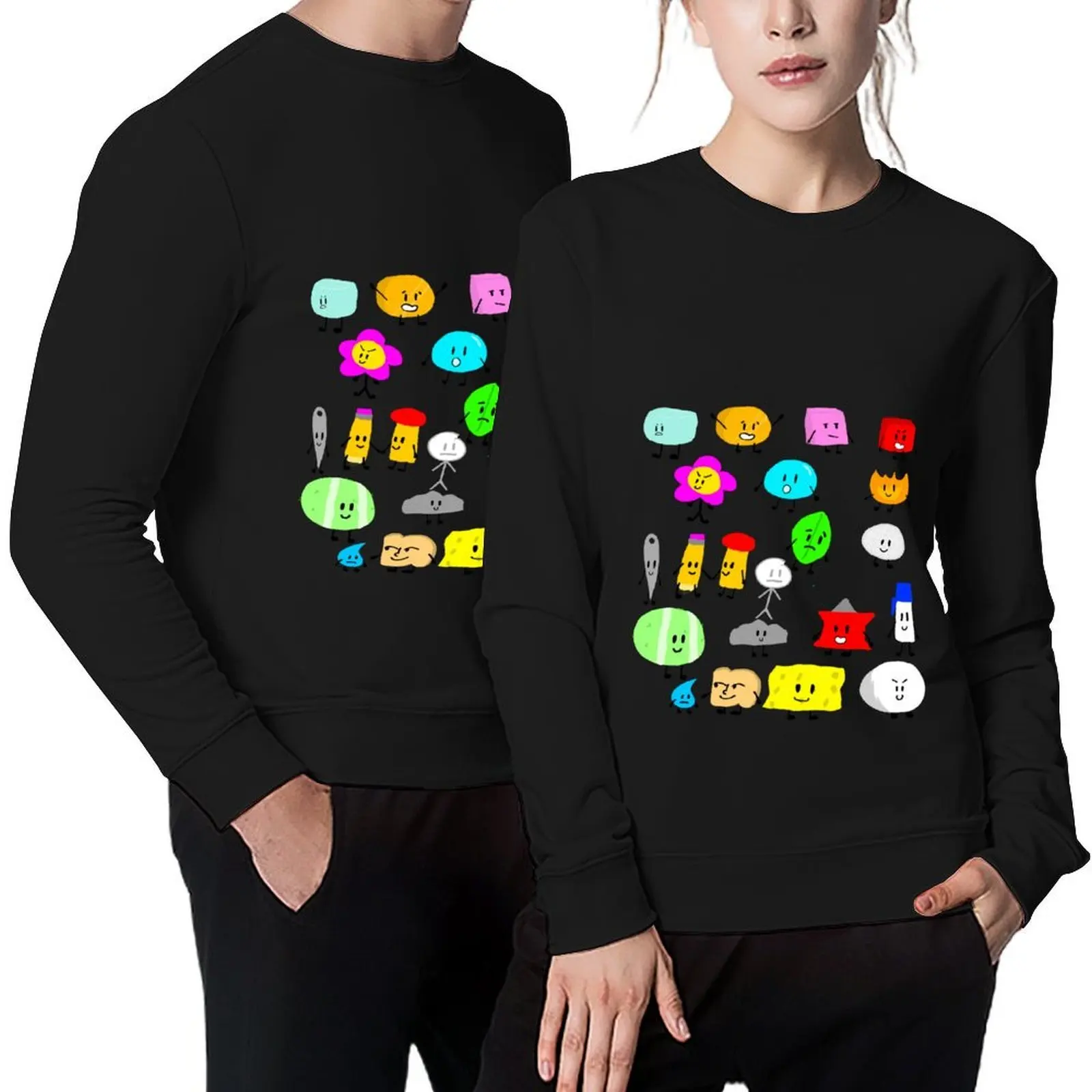 

BFDI Characters Pullover men's clothing men's sweat-shirt tracksuits mens designer clothes sweatshirt