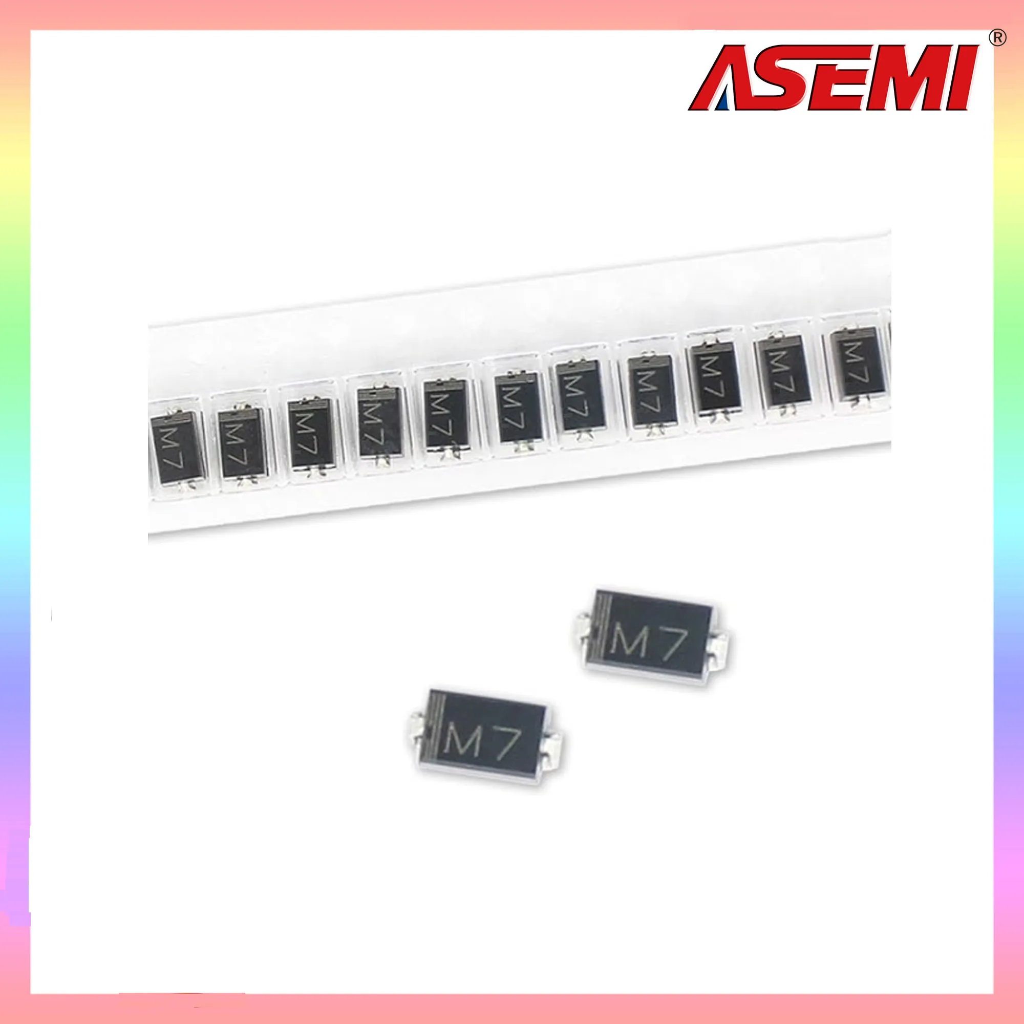 

100PCS M7 1N4007 Rectifier Diode SMD 1A 1000V IN4007 DO-214AC Schottky Diode