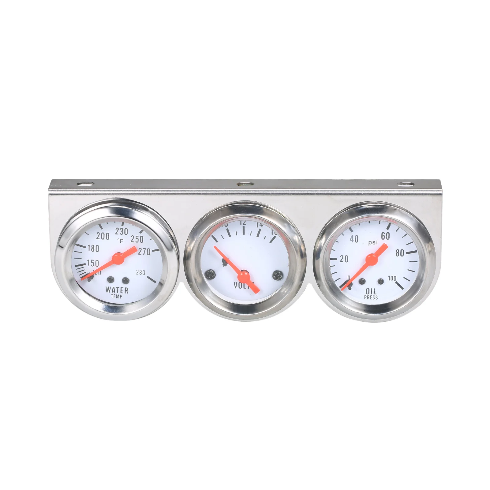 3 in 1 Car Meter Oil Pressure Fahrenheit Water Temperature Gauge Voltmeter 52mm Triple Gauge Kit Car Meter Voltmeter Water Gauge