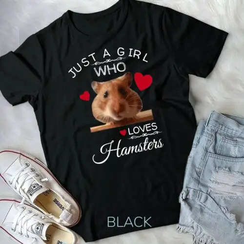 a girl who loves hamster Unisex T-shirt