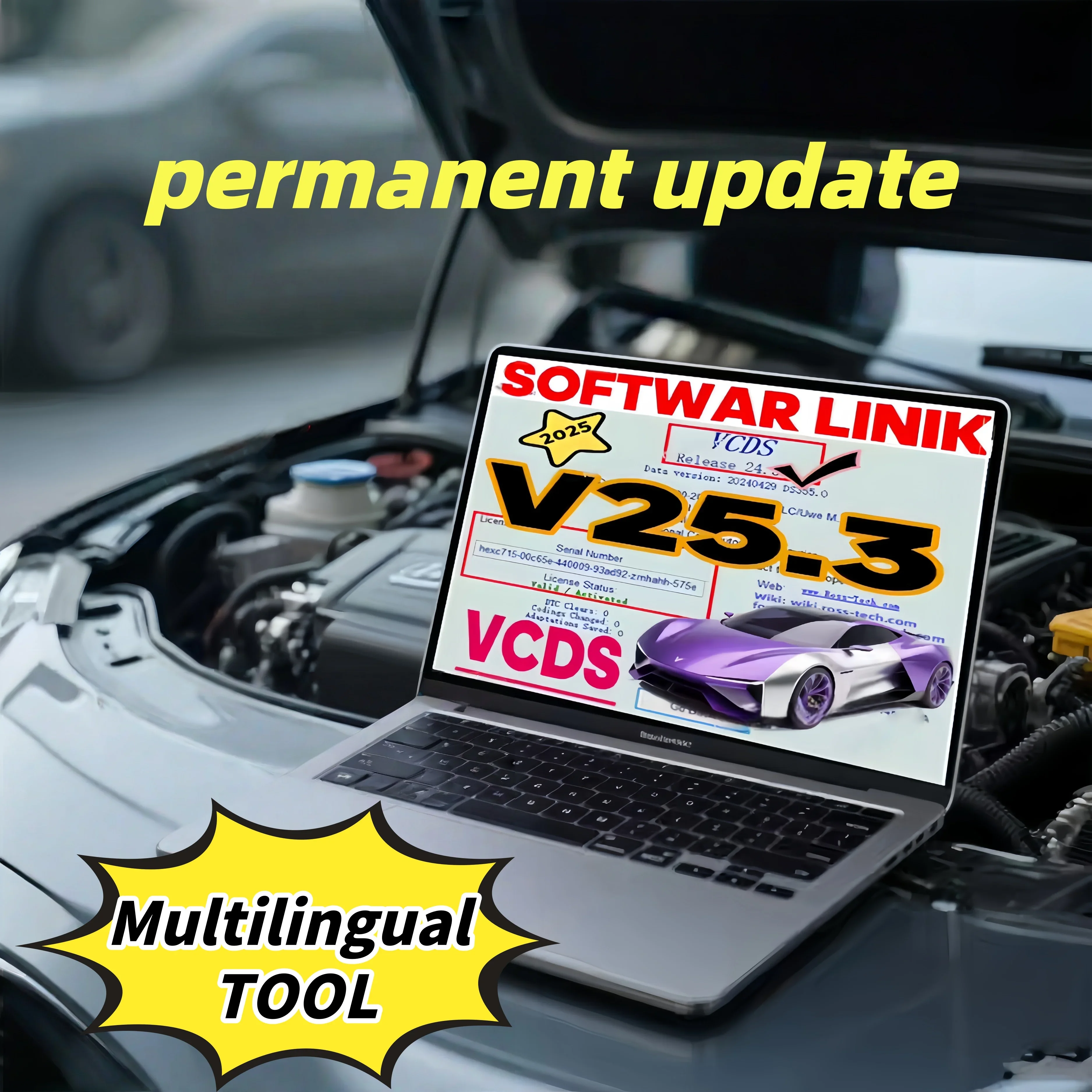 VCDS HEX V2 USB (2026) - Unlimited VINs OBD2 Scanner & Diagnostic Tool for VW, Audi, Skoda, Seat - Multilingual