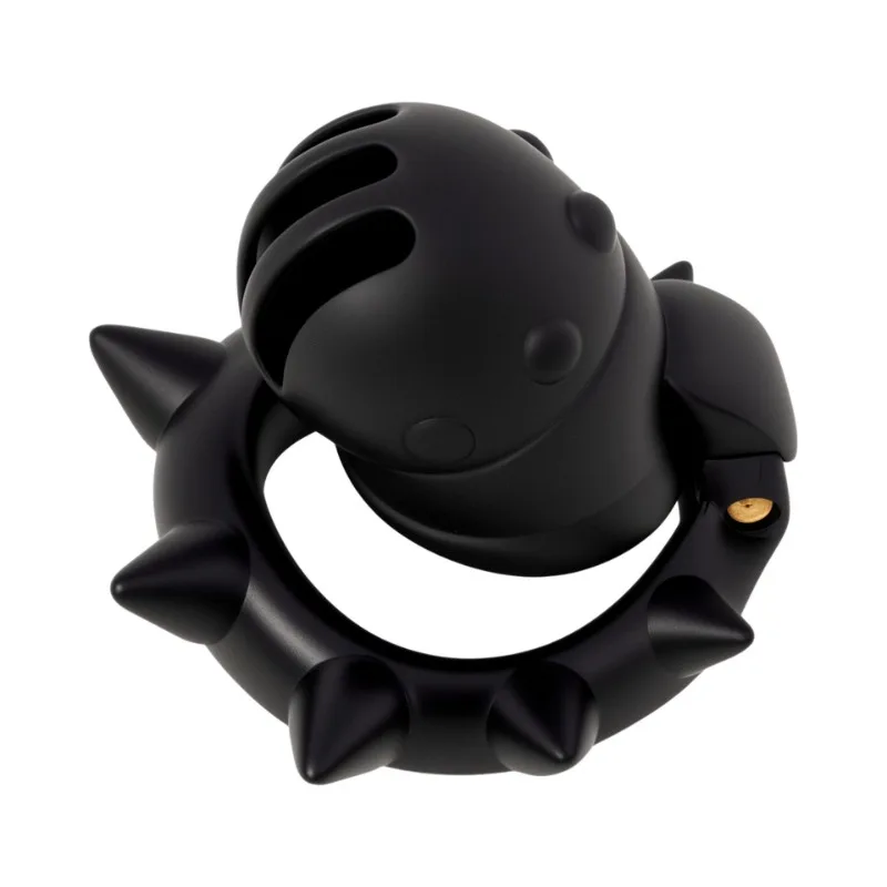 BDSM Spike Design Chastity Cage 3D Printed Chastity Lock Sissy Penis Bondage Abstinence Cock Ring Adult Sex Toys for Man Gay 18+ view 4