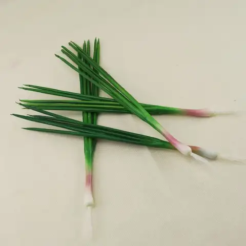 Kitchen Decoration Realistic Artificial Green Onion Plant Fake Simulation Vegetable PU Imitation Scallions Model Counter