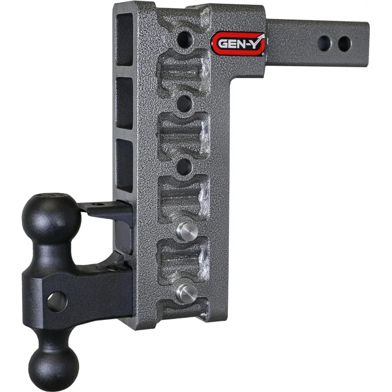 

by Geny 525 16,000 Lb 10" Drop Raise Hitch 2" Receiver Hitch, Dual-ball Pintle Combo Hitch, Black, 16 x 12 x 4 inches