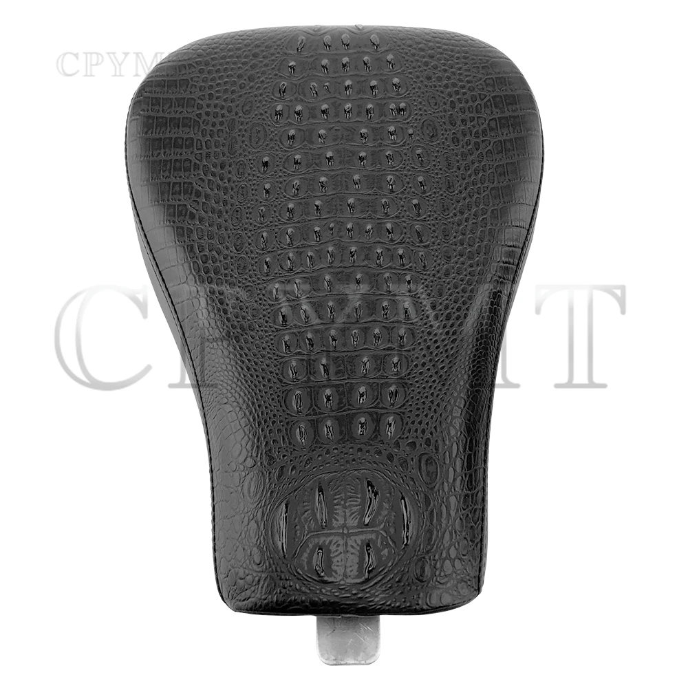 Almohada de cuero PU negra para conductor delantero de motocicleta, cojín para asiento individual apto para Harley Sportster XL 883 1200 72 48 2006-2013