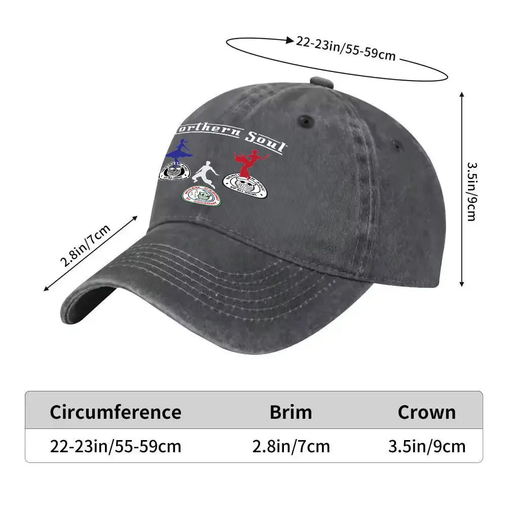 Northern Soul Graphic Baseball Cap Adjustable Casual Outdoor Daily Wear Unisex Hat