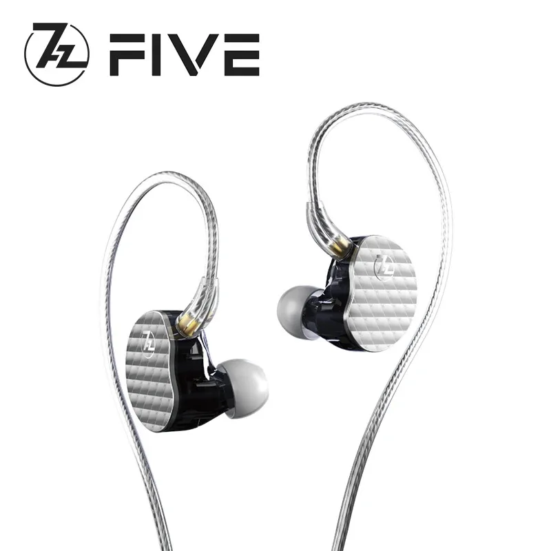 7HZ FIVE Dynamic Driver IEM HiFi Earphone Wired Earbuds with Silver-plated Cable for Audiophiles Musicians