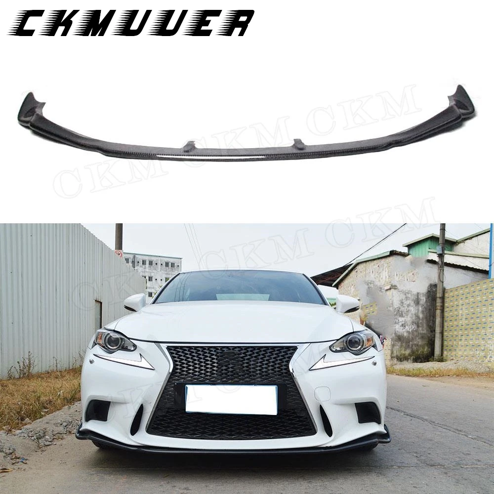 

CKMUUER для Lexus IS250 IS350 IS F Sport Sedan 4-дверный 2014-2016 передний бампер из углеродного волокна, спойлер на подбородок, комплекты кузова автомобиля