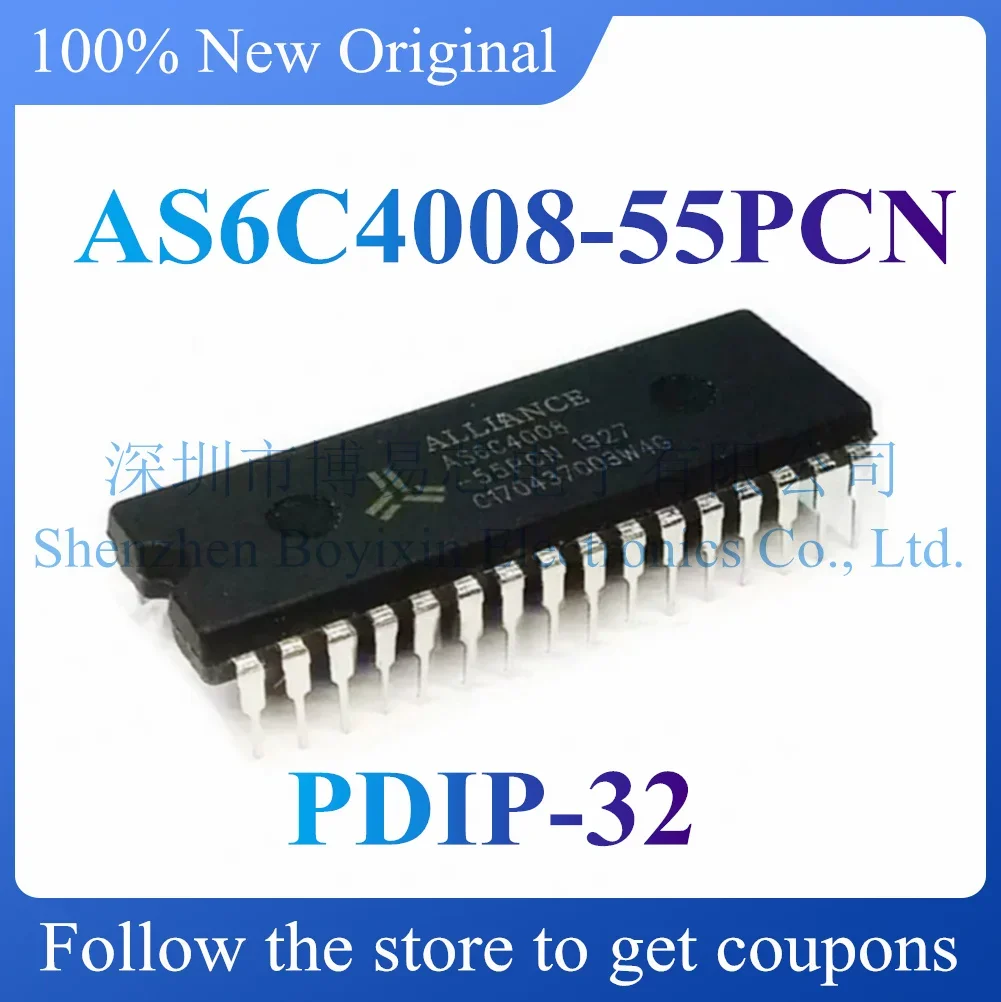 NEW AS6C4008-55PCN Package PDIP-32 Static Random Access Memory (SRAM) IC Chip