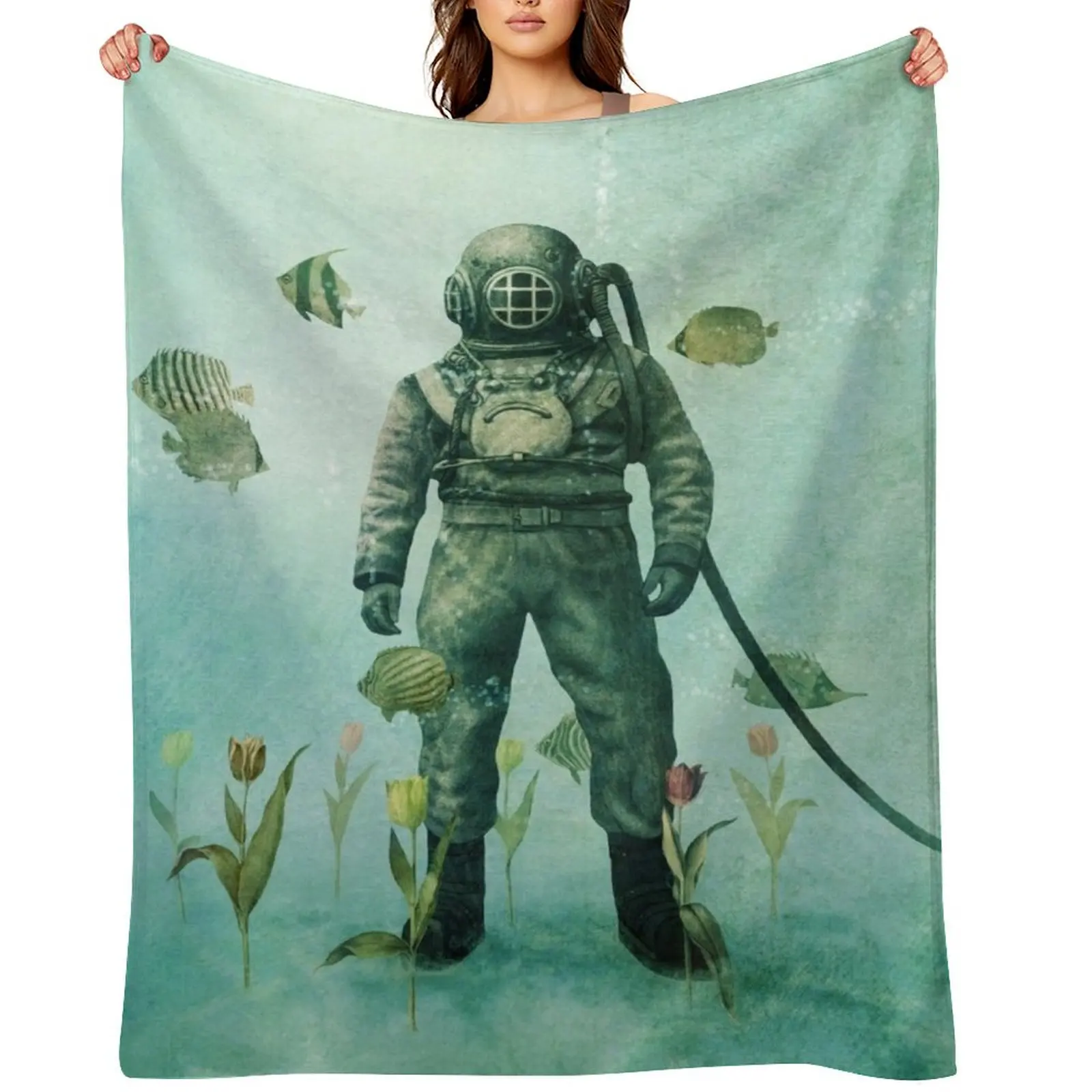Deep Sea Garden - colour option Throw Blanket Comforter Fashion Sofas for sofa Heavy Camping Luxury Throw Blankets