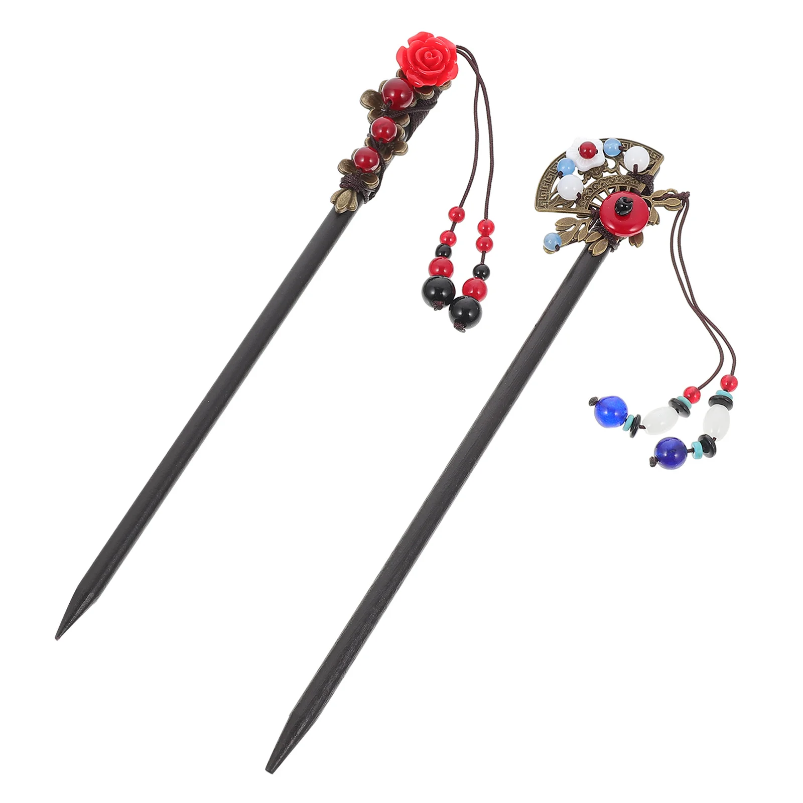 

2Pcs Delicate Hairpins Chinese Style Headdresses Retro Hair Accessories for Girls Women Stick Ancient Style Hairpin